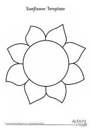 Black And White Simple Outline Outline Stencil Sunflower Clipart Sunflower Templates Free Download Google Search Sunflower Template Flower Templates Printable Sunflower Crafts