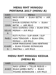 Deng dengan an menu menu 0m1 0m1. Menu Rmt 2017