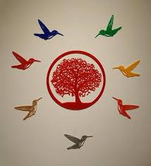Arbre De Vie Et Colibris 3d Deco A Soultz