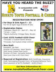 Free youth football registration form template. Novato Youth Football Cheer
