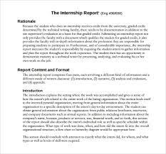 Internship report is an individual task. Free 17 Sample Internship Report Templates In Pdf Ms Word