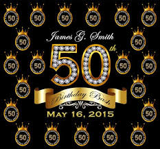 Backdrop Black And Gold 50th Birthday Party Decorations 50th Birthday Party Custom Backdrops Step And Repeat Free Shipping 50th Birthday 50th Birthday Party Custom Backdrop