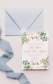 Floral Watercolor Wedding Invitation Suite Dusty Blue And Et Watercolor Wedding Invitation Suite Watercolor Floral Wedding Invitations Blue And Blush Wedding