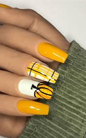70+ matte black coffin nail ideas trend in cool 2019. 22 Stunning Fall Nail Ideas For Autumn 2020 Yellow Plaid Pumpkin Nails