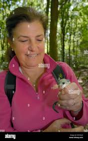 Jenny Crouch holding a young Edible