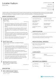 Write the perfect resume with help from our resume examples for students and professionals. Bank Teller Resume Examples Updated For 2021