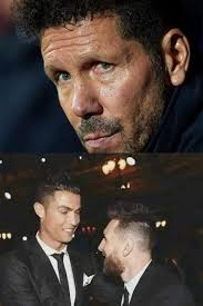 🚨🗣️Diego Simeone: 🎙️“You can take Cristiano ronaldo to a war, and he'll  win it for you all alone. 🎙️But for Messi, you need to bring all of his  Barcelona teammates so he