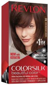 Hair color is the pigmentation of hair follicles due to two types of melanin: Revlon Colorsilk Beautiful Color Permanent Hair Dye With Keratin 100 Gray Coverage Ammonia Free 32 Dark Mahogany Brown Red Black Price In India Buy Revlon Colorsilk Beautiful Color Permanent Hair