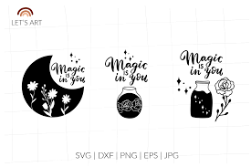 Download Magic Is In You Svg Floral Moon Svg Graphic By Letsartshop Creative Fabrica