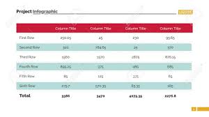 table chart slide template business data graph diagram design