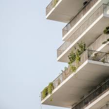 Exterior paint colors for house. O4a Features Balconies Around Social Housing Stacked Over School In Paris