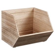 Large Stackable Storage Wood Bin Pillowfort Toy Storage Bins Wood Bin Stackable Storage Bins