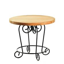 Mesa Lateral Pi Preta Com Base Ferro E Tampo 50 X 50 Jatoba E Preto Moveis Para Sala De Estar Mobiliario Reciclado E Pe De Mesa Redonda