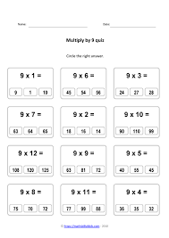 Division tables, long division without remainder, long division with remainder. 9 Times Table Worksheets Pdf Multiplying By 9 Activities