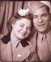 wedding day 1945...waiting