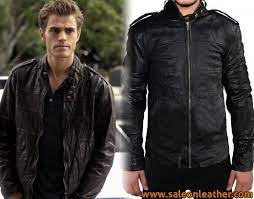 Black Leather Jacket Jackets Men Fashion Vampire Diaries Outfits Jackets