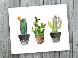 Impression D Art De Cactus Imprimerlet Art Aquarelle Cactus Peinture Aquarelle Botanique Decor Imprimable Mur Art Aquarelle Cacti Usine Maison D Art Art De Cactus Peinture De Cactus Et Art Mural Imprimable