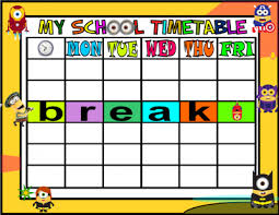 My School Timetable Minios School Timetable I School School