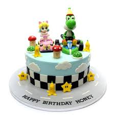 Happy birthay to mario !!! Super Mario Cake With Princess Peach And Yoshi