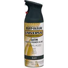 Black Rust Oleum Universal All Surface Interior Exterior Satin Spray Paint 12 Oz Walmart Com Walmart Com