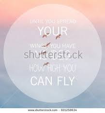 Birds Flying In The Sky Quotes Inspirational Quote On Blue Sky With Light Clouds And Flock Of Five Birds Flying High Conceptual Image Un Inspiration Inspirational Quotes Blue Sky