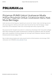 Objektif program ini juga adalah seperti berikut : Pdf Pinjaman Punb Untuk Usahawan Muda April 2018 Nurin Hanani Academia Edu