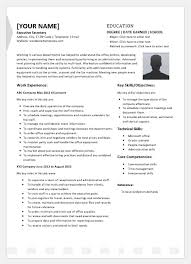 executive secretary resume template for