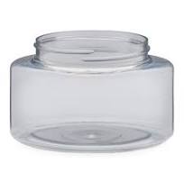 8 oz Clear PET Plastic Oval Designer Jars (Cap Not Included) - 9121B05-BCLR