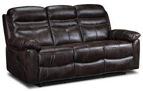 The leather sofa company custom leather furniture including sofas, beds, chairs, recliners, love seats, chaise lounges, sectional sofas factory store made in usa. Devon Reclining Sofa Brown Leon S