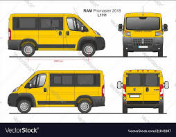 Ram Promaster Passenger Van L1h1 2018 Vector Image On Vectorstock Citroen Jumper Ram Promaster Van