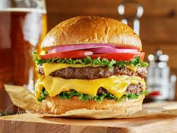 Double Cheese Burger With Beer Burger Cheeseburger Burger Joints