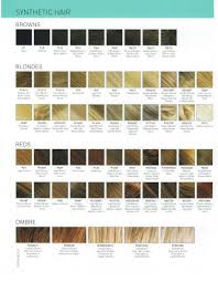 Colour Chart Estetica Wig Colours Wigs Canada