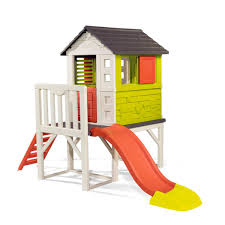 Casa De Juegos Para Jardin Con Tobogan Y Escalera De Smoby Toboganes Casa De Juegos Para Ninos Palafito