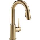 Trinsic Single Handle Pull-Down Bar Faucet, Champagne Bronze 9959-CZ-DST Delta