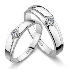 Buy Classic Solitaire Cz 925 Sterling Silver Couple Wedding Bands Set And Other Matching Engagement Rings Couple Silver Wedding Bands Jewelry Rings Engagement