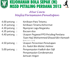 Contoh aturcara untuk majlis kenduri perkahwinan vip. Majlis Penutupan Kejohanan Bs Mssd Pp Mssdppbs