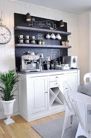 9 Genius Coffee Bar Ideas For The Kitchen Rebekah Hutchins Coffee Bar Home Coffee Bar Design Diy Kitchen Decor