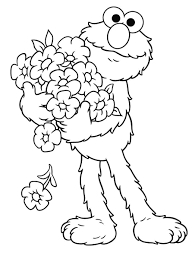 Ninja turtle mask coloring page. Elmo Holding A Bouquet Coloring Page Free Printable Coloring Pages For Kids