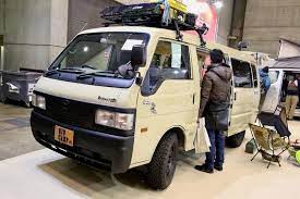 riw brawny リュウブローニィ マツダボンゴブローニィ ジャパンキャンピングカーショー2018 ボンゴ キャンピングバン カスタムバン