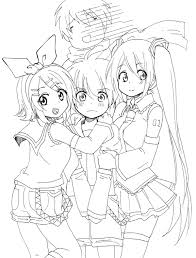 Pin By Salsa On Lineart For Coloring In 2020 Anime Lineart Coloring Pages Vocaloid