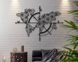 metal world map metal wall decor art 106 x 70 cm xxl free etsy wandkunst aus metall wand dekor metallwande