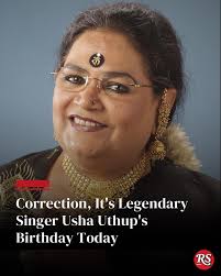 Happy Birthday, Usha Uthup! (@usha.uthup) The powerhouse singer received  birthday wishes yesterday, but corrected that she was, in fact, born