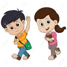 Download 7,594 kids walking stock illustrations, vectors & clipart for free or amazingly low rates! Welcome Back To School Kid Walking To School Vector And Illustration Royalty Free Cliparts Vectors And Stock Illustration Image 74745378