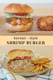 Crispy Fried Shrimp Burger Chopsticks And Flour Recipe Food Recipes Fish Recipes