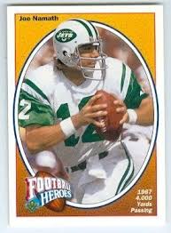 Namath's star power will be evident in the vibrant energy at charlie & joe's at love street. Joe Namath Football Card New York Jets 1991 Upper Deck Football Heroes 12 4000 Yards 1967 At Amazon S Sports Collectibles Store