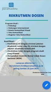 Maybe you would like to learn more about one of these? Rekrutmen Dosen Universitas Paramadina Psikologi Ugm Ac Id