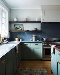 You can also give some dark color elements for the flooring to support the color. 18 Green Kitchen Cabinet Ideas We Can T Get Enough Of Green Kitchen Cabinets Kitchen Kitchen Cabinets