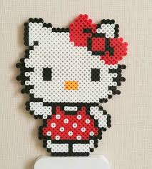 Hello Kitty Perler Bead Art Perler Beads Diy Perler Beads