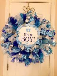 Baby Shower Wreath Baby Door Wreaths Baby Boy Wreath