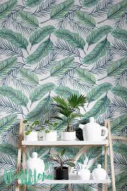 seamless tropical jungle palm leaves pattern removable wallpaper tropical wall sticker palm leaves self adhesive wallpaper wallpaper behang palm